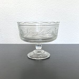 Vintage E.O. Brody Co. M6000 Clear Glass Pedestal Compote Bowl